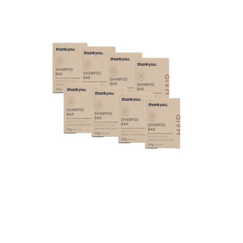 8x Thankyou Shampoo bars 100g with camomile and rosewater