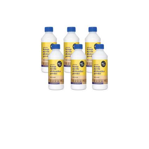 6x bottles Simply Clean dishwashing powder