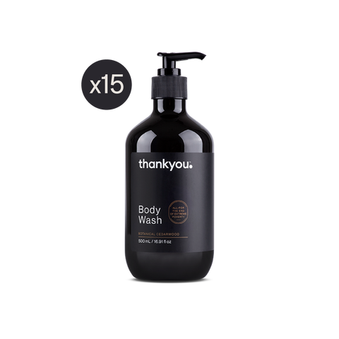 Thankyou Amenities body wash 500ml botanical cedarwood x15
