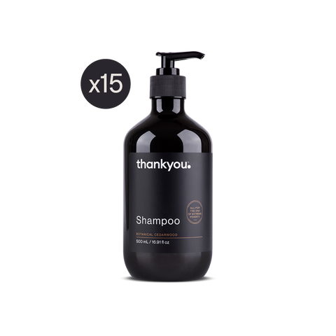 Thankyou Amenities Shampoo 500ml botanical cedarwood x15