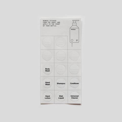 Thankyou Forever Bottle Sticker Sheet