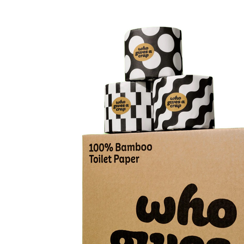 Who Gives A Crap 100% Bamboo Toilet Paper – 48 Double Length Rolls