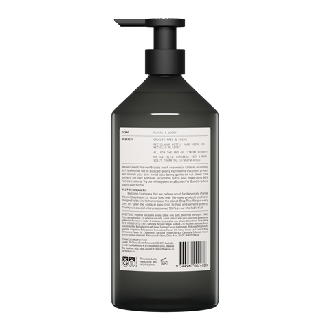 Thankyou Body Wash 1L x 3 - Botanical Geranium, Rose & Wood