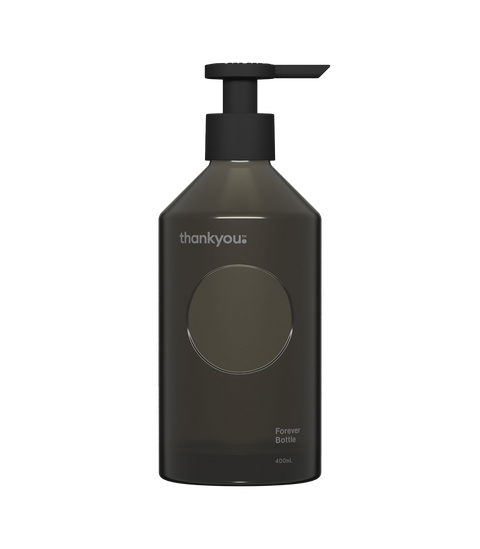 Thankyou Forever Bottle 400ml Charcoal Glass