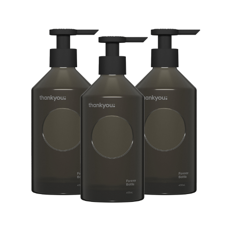 Thankyou Forever Bottle 400ml x 3 - Charcoal Glass