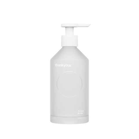 Thankyou Forever Bottle 400ml White Frosted Glass