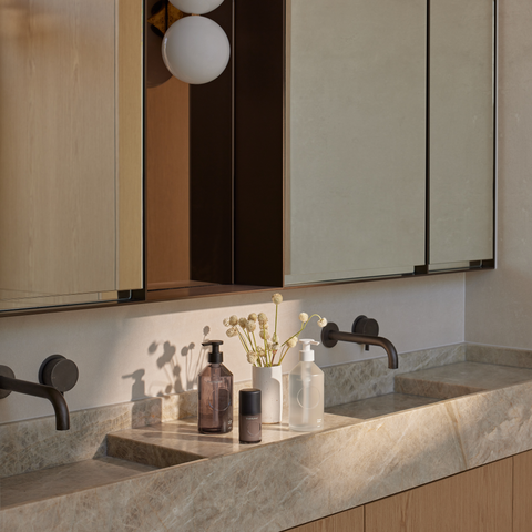 Thankyou Forever Glass Bottles on bench top