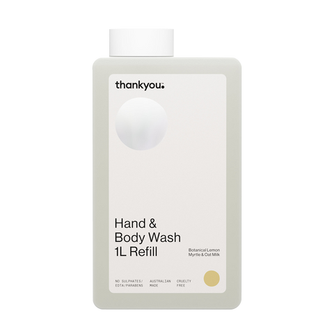 Thankyou Hand & Body Wash Refill 1L x 3 - Botanical Lemon Myrtle & Oat Milk