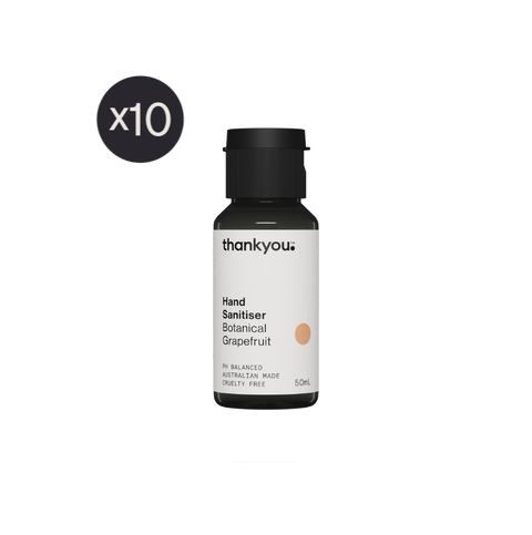 Thankyou Hand Sanitiser 50ml x 10 - Botanical Grapefruit