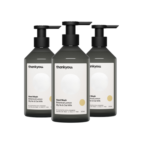 Thankyou Hand Wash 500ml x 3 - Botanical Lemon Myrtle & Oat Milk