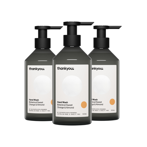 Thankyou Hand Wash 500ml x 3 - Botanical Sweet Orange & Almond