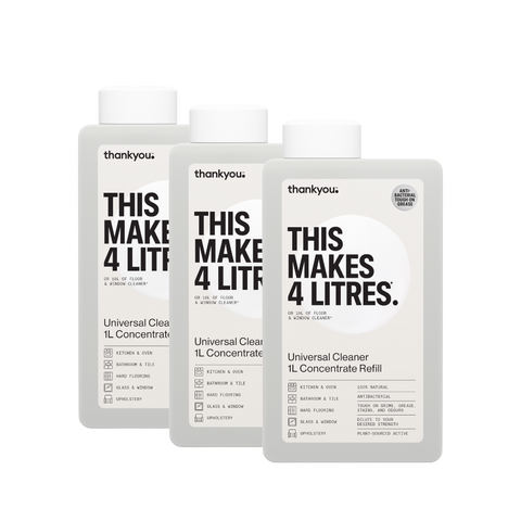 Thankyou Universal Cleaner 1L Refill x 3 - NEW Fragrance Free