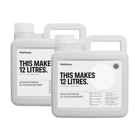 Thankyou Universal Cleaner 3L Refill x2 - NEW Fragrance Free