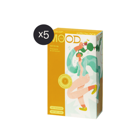 Mood Tea Get On Up Pineapple & Cinnamon box of 10 teabags x5