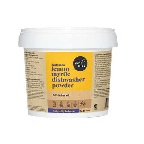 Simply Clean dishwasher powder 5kg lemon myrtle