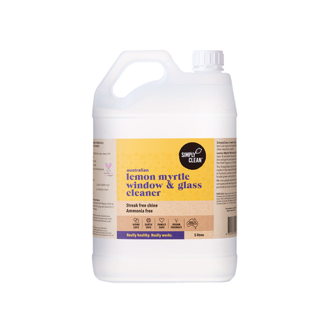 5 litre bottle Simply Clean lemon myrtle window & blasss cleaner