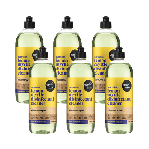 6x bottles Simply Clean disinfectant cleaner 1L lemon myrtle