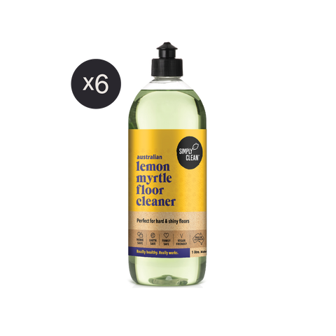 single bottle Simply clean floor cleaner concentrate 1L lemon myrtle x6