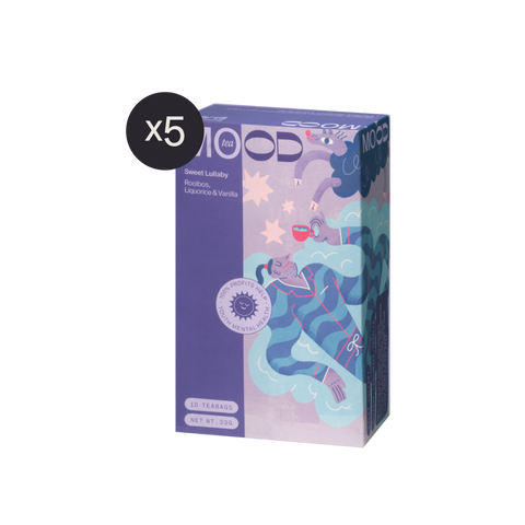 Mood Tea Sweet Lullaby Rooibos, Liquorice & Vanilla box of 10 teabags x5