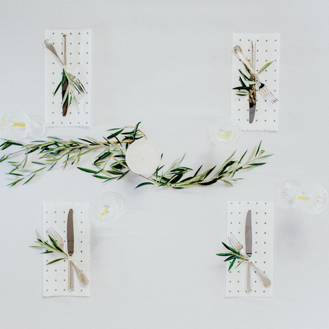 Bamboo Eco towels used as table napkins