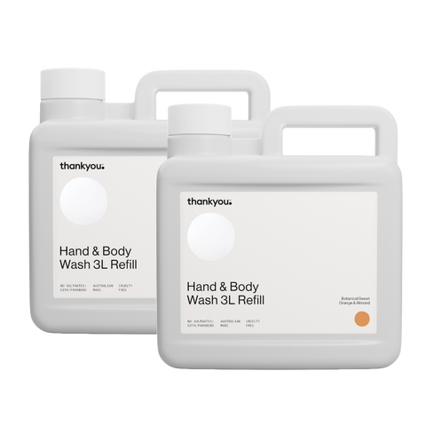 Thankyou Hand & Body Wash Refill 3L x2 - Botanical Sweet Orange & Almond