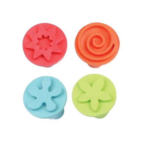 Wild Dough Easy Grip Pattern Rubber Stampers Set of 4