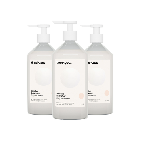 Thankyou Body Wash 1L x 3 - Fragrance Free