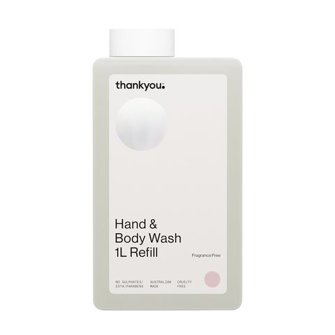 Thankyou Hand & Body Wash Refill 1L x 3 - Fragrance Free