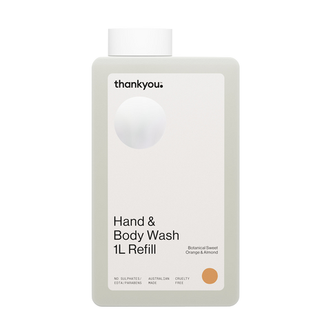 Thankyou Hand & Body Wash Refill 1L x 3 - Botanical Sweet Orange & Almond