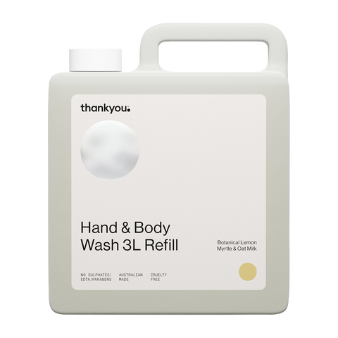 Thankyou Hand & Body Wash Refill 3L x 2 - Botanical Lemon Myrtle & Oat Milk