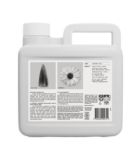 Thankyou Hand & Body Wash Refill 3L x 2 - Fragrance Free