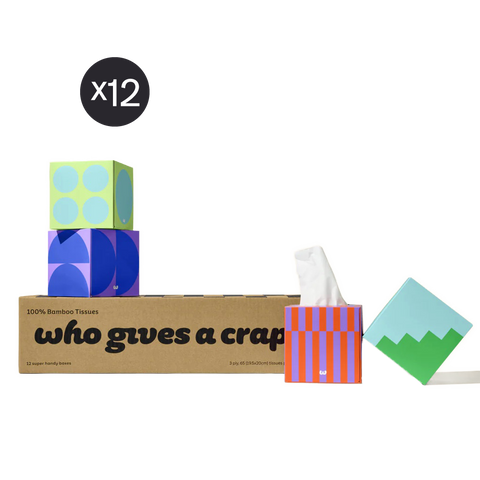 Who Gives A Crap 100% Bamboo Tissues – 12 Boxes