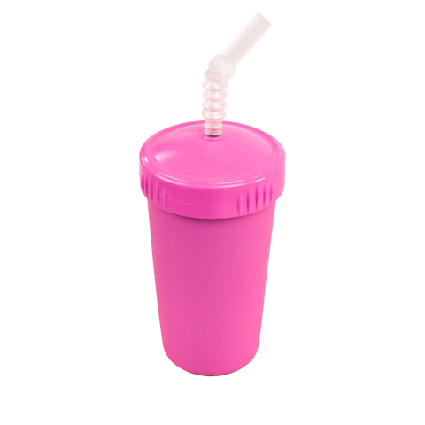 Re-Play Straw Cup with Reusable Straw bright pink