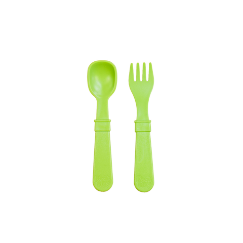 Re-Play Forks and Spoons - 4 of each green