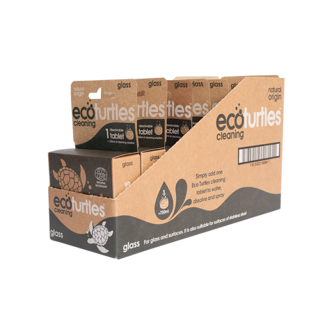 Carton of 8 Eco Turtles glass cleaner tablets