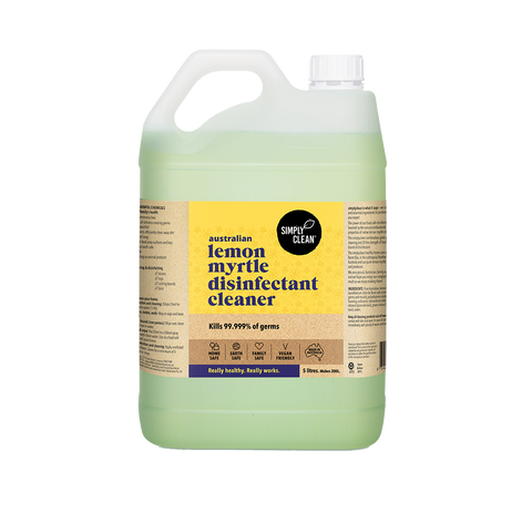 5 Litre bottle Simply Clean lemon myrtle disinfectant cleaner