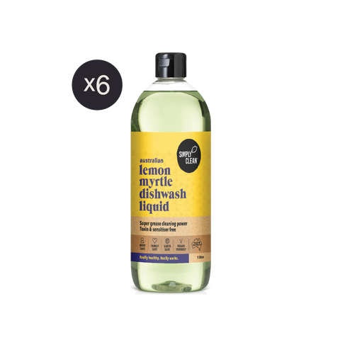 single bottle Simply Clean dishwash liquid 1L x6
