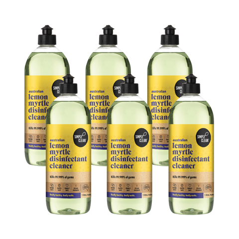 6x bottles Simply Clean disinfectant cleaner 1L lemon myrtle 