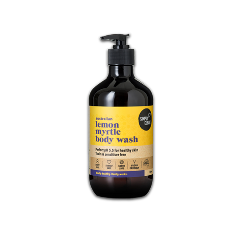 Simply Clean Lemon Myrtle Body Wash 500ml single bottle