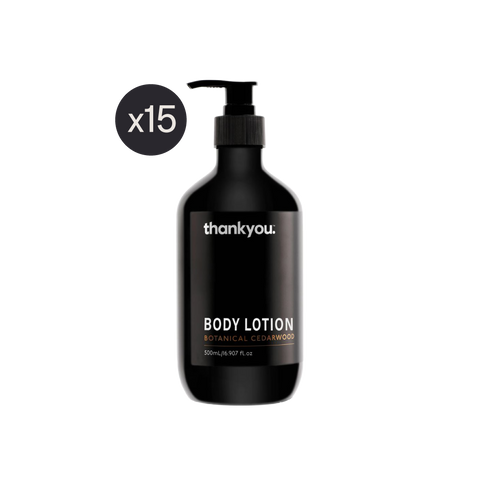Thankyou body lotion 500ml botanical cedarwood x15