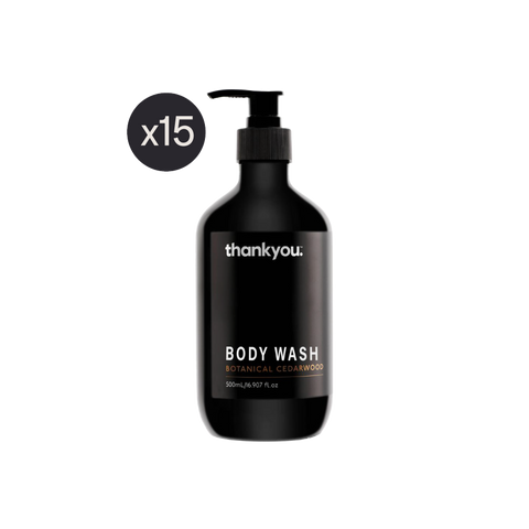 Thankyou body wash 500ml cedarwood x15