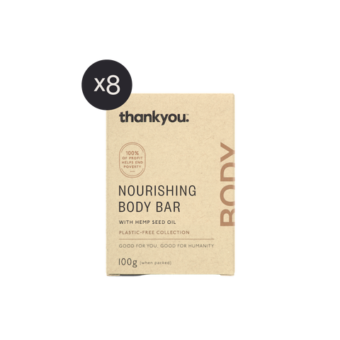 Thankyou nourishing body bar 100g with hemp seed oil x8